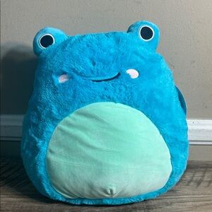 Squishmallows Fuzz-A-Mallows Ludwig the Teal Frog 12” New with Tags
